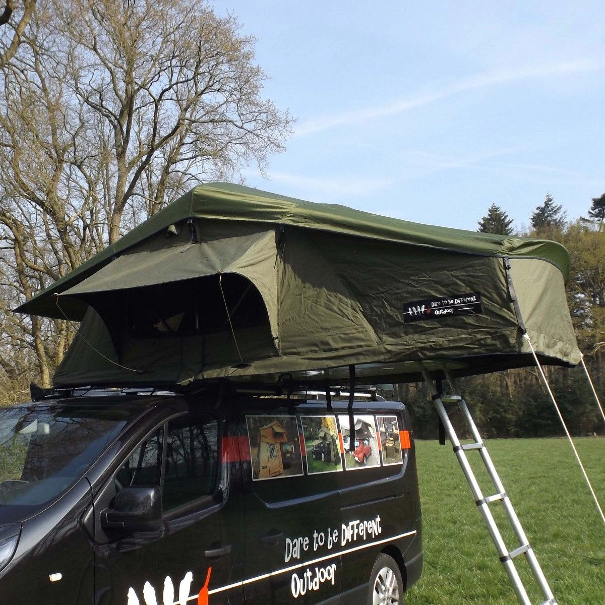 Dare To Be DifferentOutdoor 140L Daktent Olive 2 Dare To Be DifferentOutdoor 140L Daktent Olive - Afbeelding 2