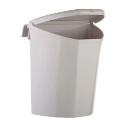 DWS Prullenbak Met Wandbevestiging 6 Liter Beige