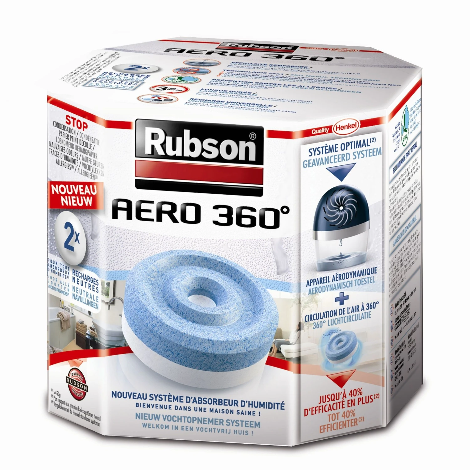 Rubson AERO 360 Neutrale Navullingen Set Van 2 Stuks 1 Rubson AERO 360 Neutrale Navullingen Set Van 2 Stuks