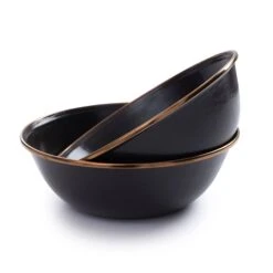 Barebones Emaille Schaal Charcoal 2-pack