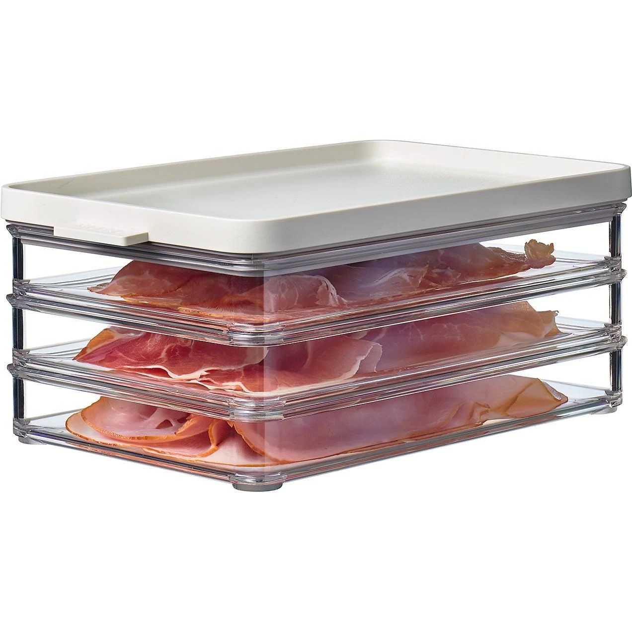 Mepal Omnia 3-laags Vleeswarendoos Nordic White 2 Mepal Omnia 3-laags Vleeswarendoos Nordic White - Afbeelding 2