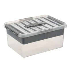 Sunware Q-Line Multi Opbergbox 15 Liter Transparant Metaal