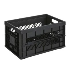 Sunware Square Heavy Duty Vouwkrat 45 Liter Zwart