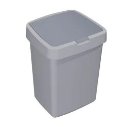 Sunware Delta Prullenbak 10L Met Klep Deksel Grijs