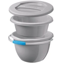 Sunware Water-line Emmer Met Afwasteil 9 + 14 Liter Zilver