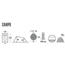 High PeakCampo Pop Up Tent Black -Buiten Kamperen Winkel 111844 990 07 3
