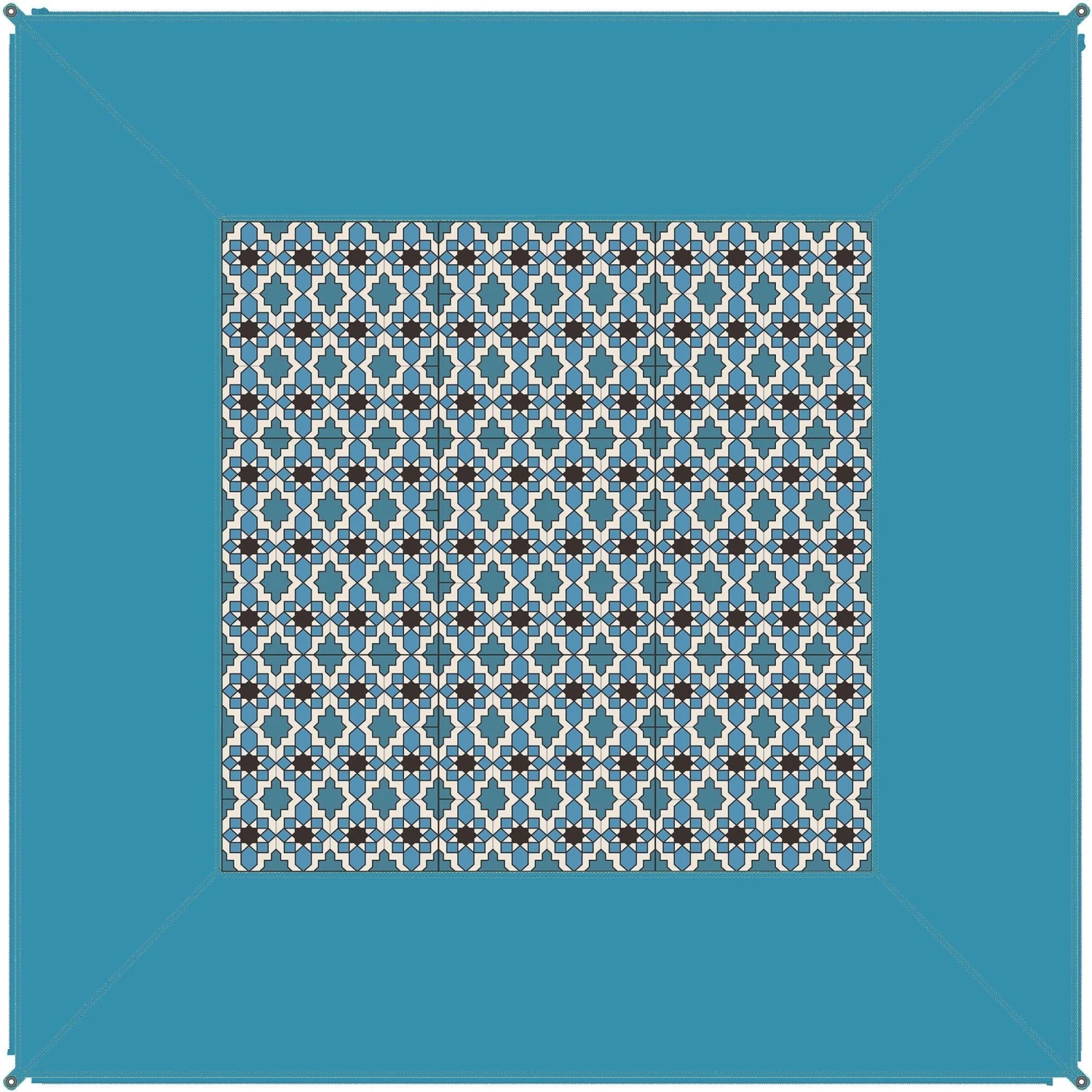 Bent Caribbean Buitenkleed Light Blue Hawaiian 2 Bent Caribbean Buitenkleed Light Blue Hawaiian - Afbeelding 2