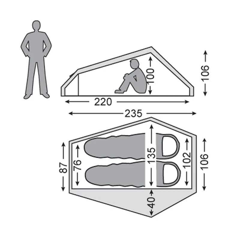 Nordisk Telemark 2 LW Lichtgewicht Tent 3 Nordisk Telemark 2 LW Lichtgewicht Tent - Afbeelding 3