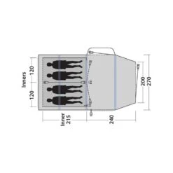 Outwell Rosedale 4PA Opblaasbare Tent -Buiten Kamperen Winkel 111990 300 10 1