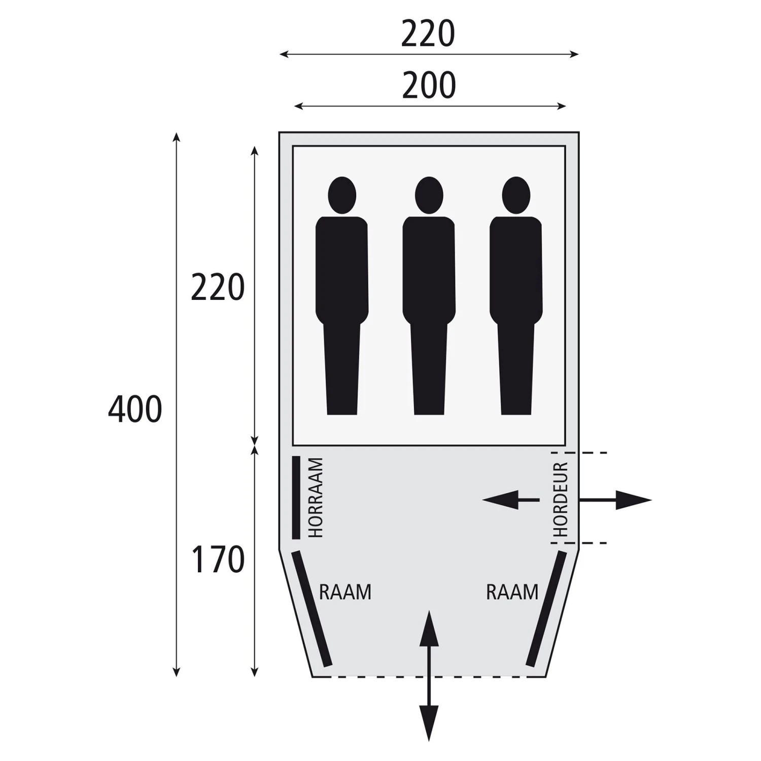 Safarica Blackhawk 220 Air Opblaasbare Tent 2 Safarica Blackhawk 220 Air Opblaasbare Tent - Afbeelding 2