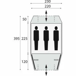 Safarica Kenia 230 TC Koepeltent -Buiten Kamperen Winkel 112197 180 08 1