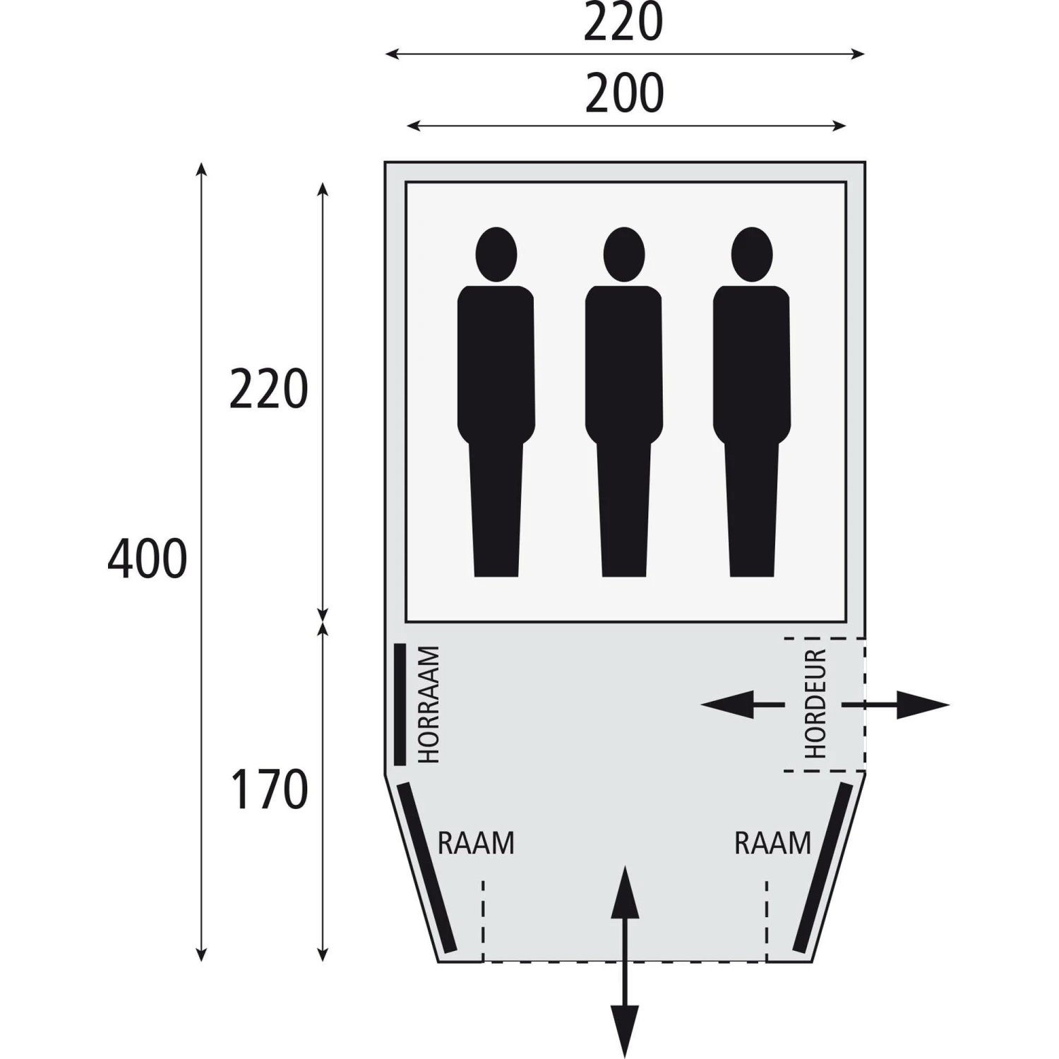 Safarica Blackhawk 220 Tunneltent 2022 2 Safarica Blackhawk 220 Tunneltent 2022 - Afbeelding 2