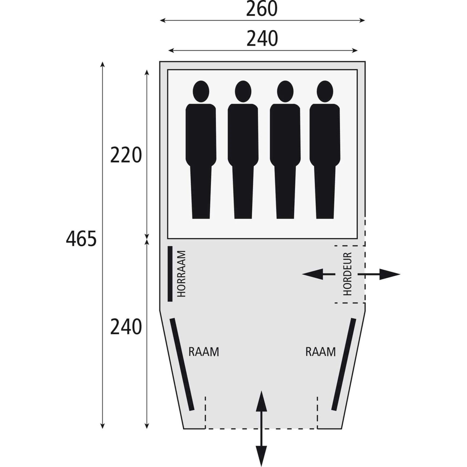 Safarica Blackhawk 260 Tunneltent 2022 4 Safarica Blackhawk 260 Tunneltent 2022 - Afbeelding 4
