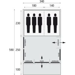 Bardani Spitfire 340 XL RSTC Tunneltent 2022 -Buiten Kamperen Winkel 112209 180 14 1
