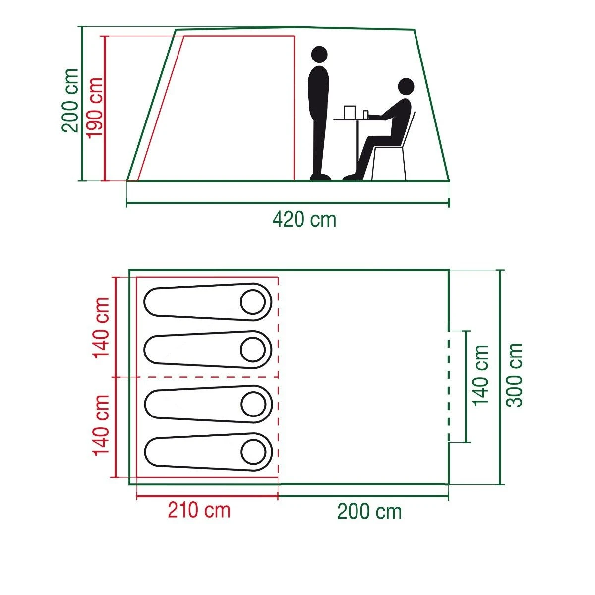 Coleman Cook 4 Tunneltent 3 Coleman Cook 4 Tunneltent - Afbeelding 3