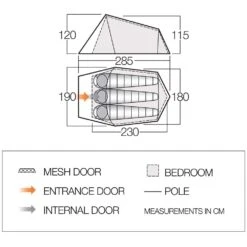 Vango Soul 300 Tunneltent -Buiten Kamperen Winkel 112449 300 04 1
