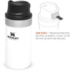 Stanley PMIClassic Trigger-Action Thermosbeker 250 Ml Polar 9 Stanley PMIClassic Trigger-Action Thermosbeker 250 Ml Polar -Buiten Kamperen Winkel 115052 100 05