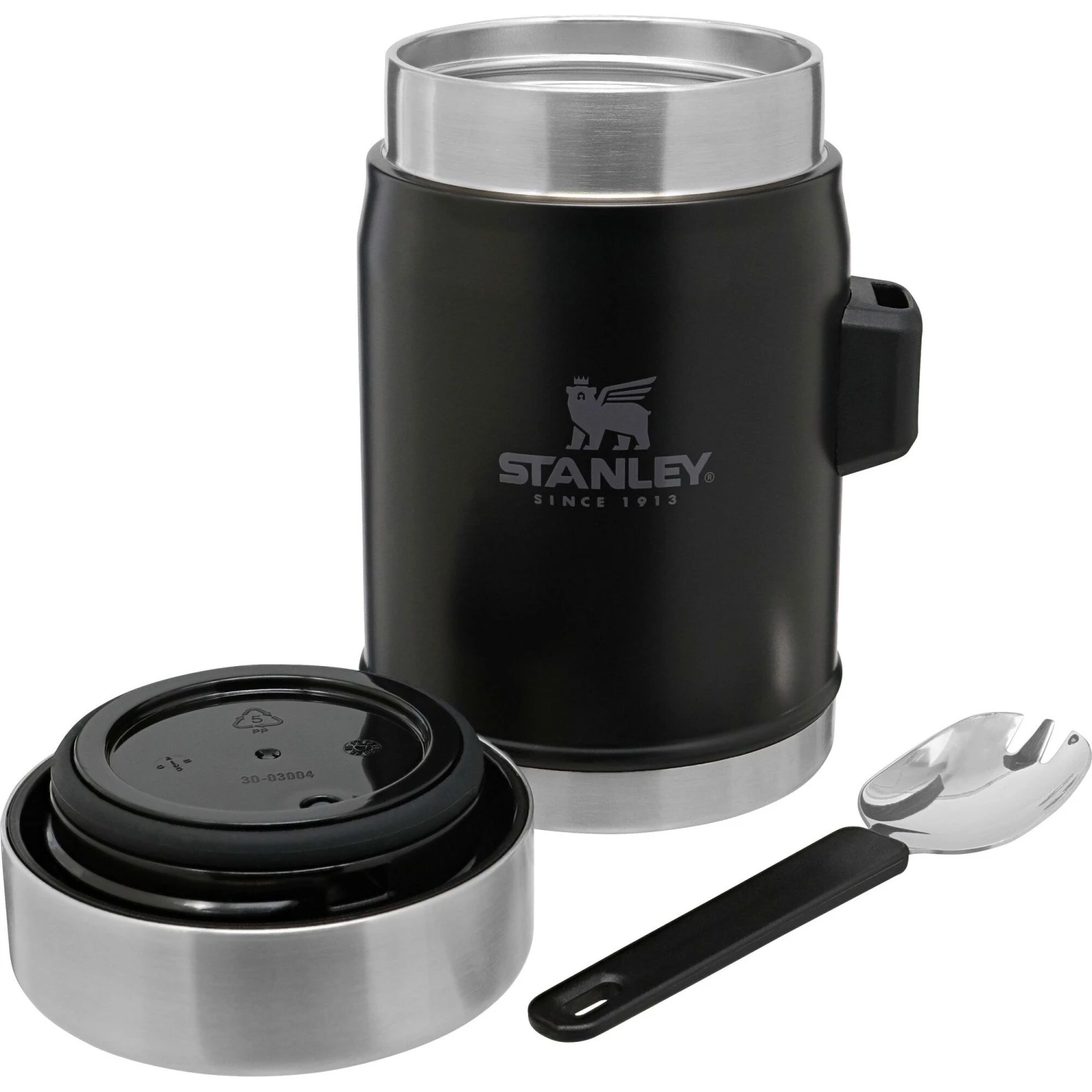 Stanley PMIClassic Legendary + Spork Lunchbeker 400 Ml Matte Black Pebble 3 Stanley PMIClassic Legendary + Spork Lunchbeker 400 Ml Matte Black Pebble - Afbeelding 3