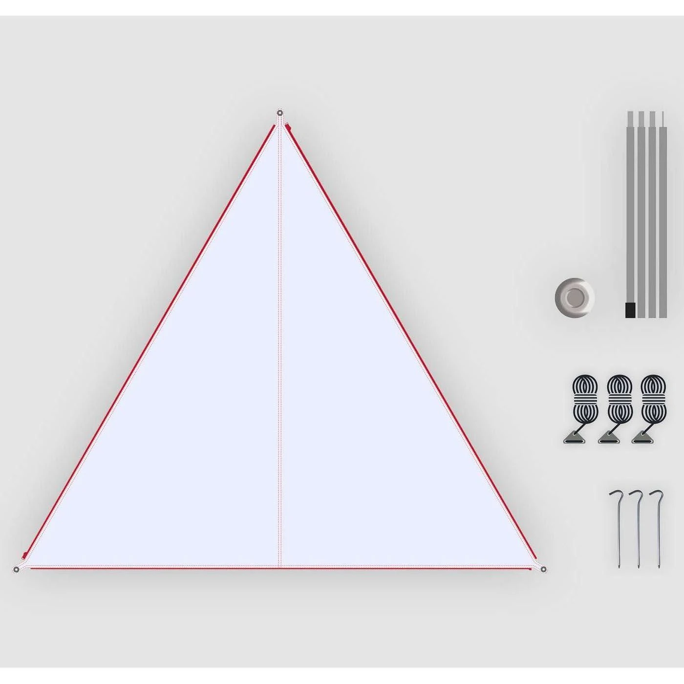 High PeakCanvas Plain Set Tarp 250 X 250 X 250 White Red 2 High PeakCanvas Plain Set Tarp 250 X 250 X 250 White Red - Afbeelding 2
