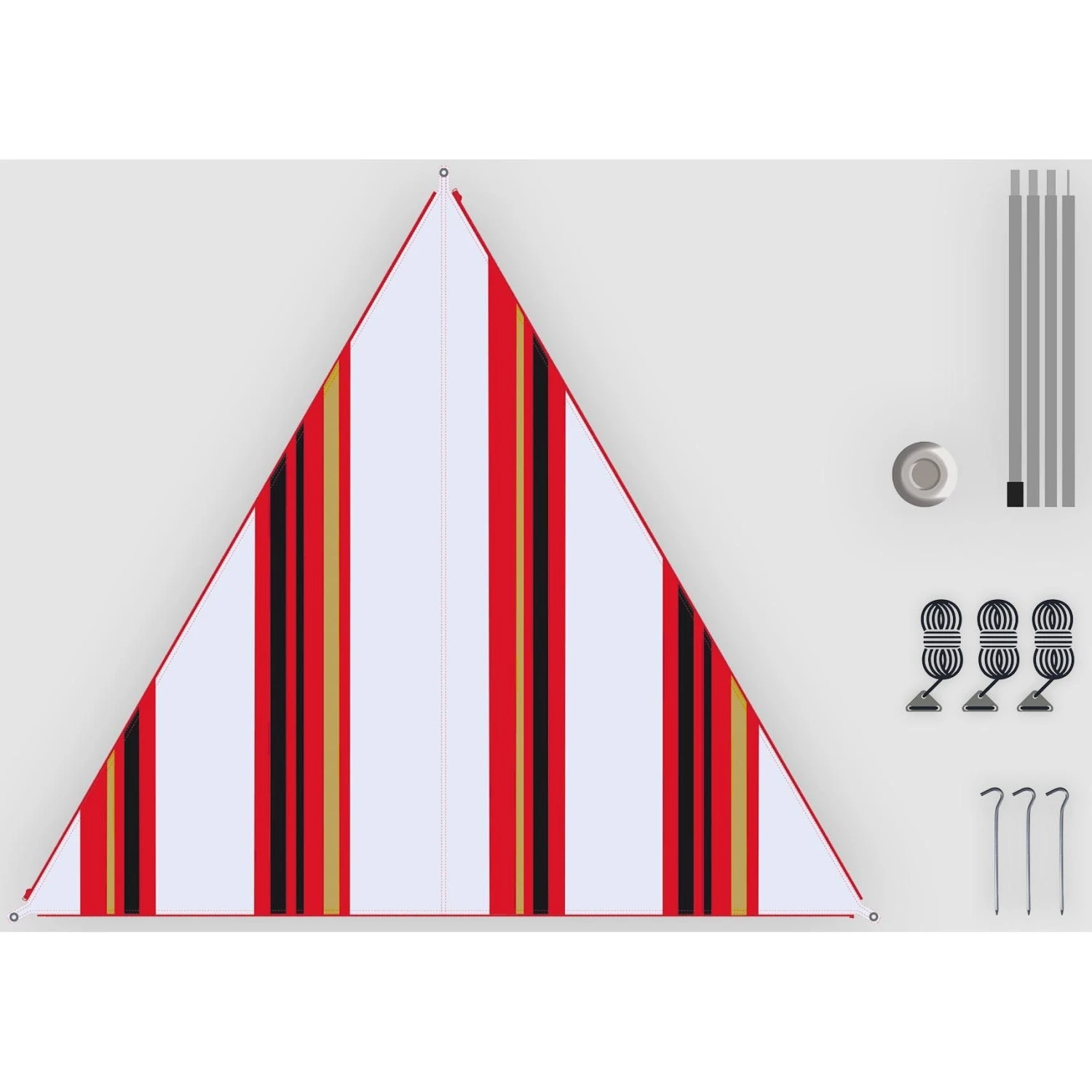 High PeakCanvas Allover Set Oriental Tarp 250 X 250 X 250 Stripe White 2 High PeakCanvas Allover Set Oriental Tarp 250 X 250 X 250 Stripe White - Afbeelding 2