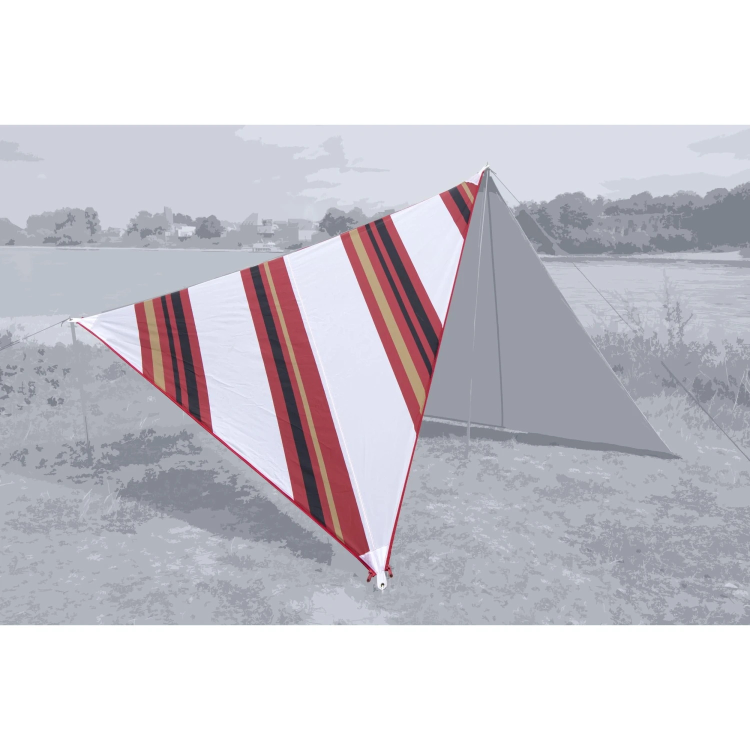 High PeakCanvas Allover Set Oriental Tarp 250 X 250 X 250 Stripe White 3 High PeakCanvas Allover Set Oriental Tarp 250 X 250 X 250 Stripe White - Afbeelding 3