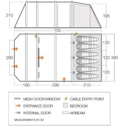 Vango Lismore Air 600XL Opblaasbare Tent -Buiten Kamperen Winkel 143517 900 06